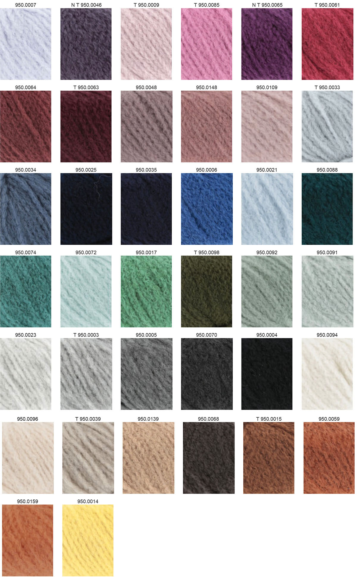 Cashmere Light Lang Yarns Farbkarte