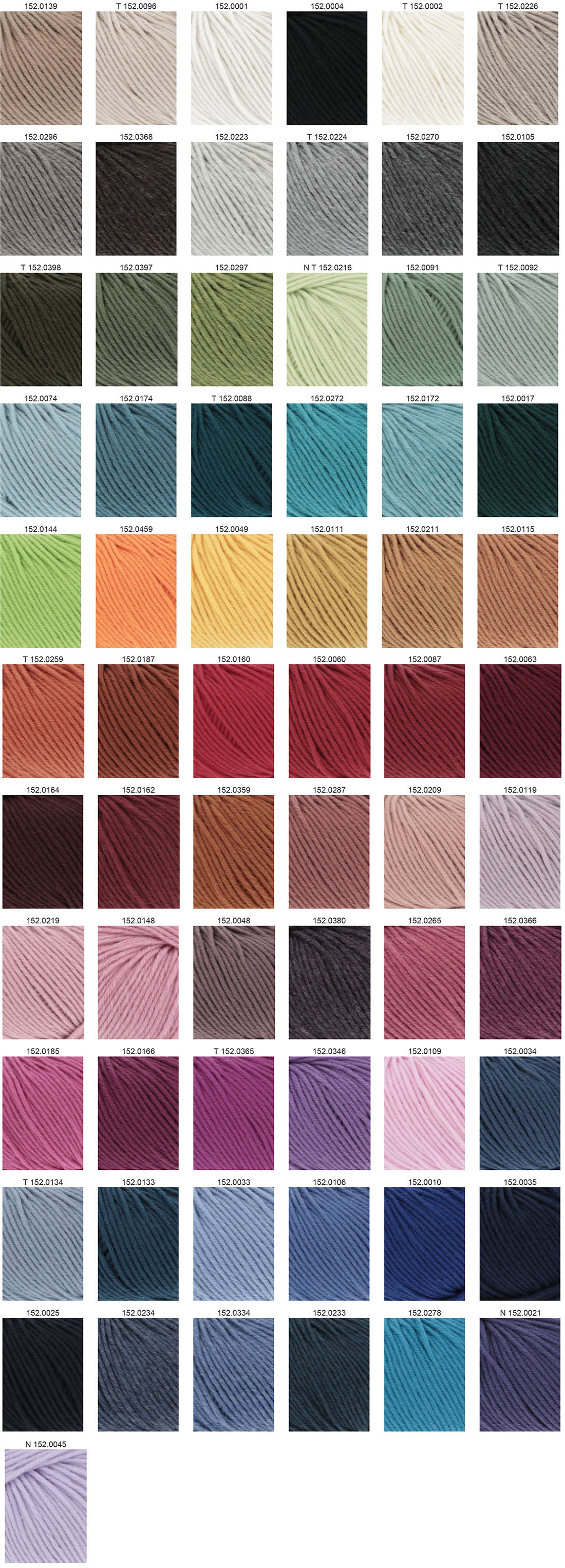 Merino Plus Lang Yarns Farbkarte