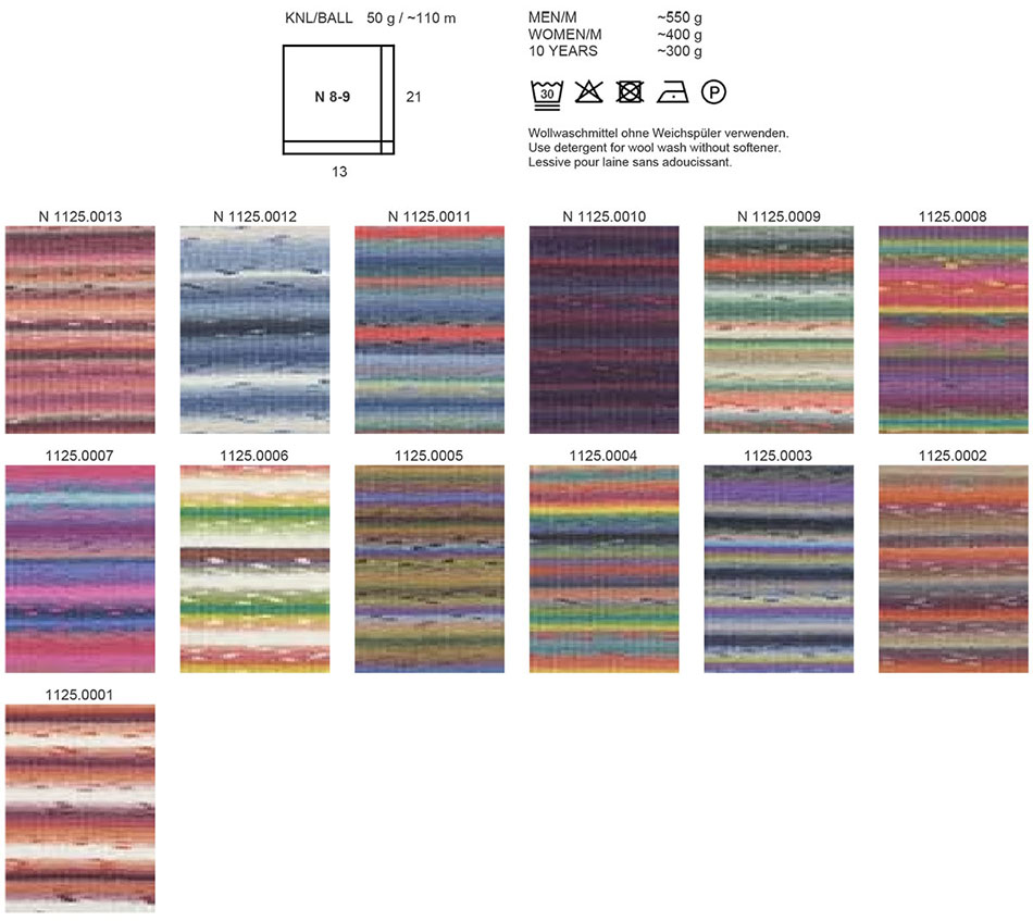 Mystery Farbkarte Lang Yarns