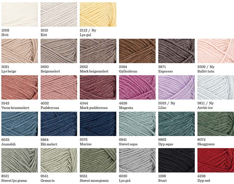 Duo Sandnes Garn Farbkarte