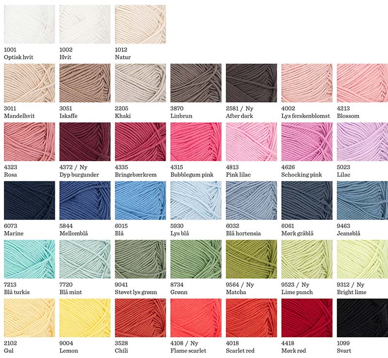 Mandarin Petit Sandnes Garn Farbkarte