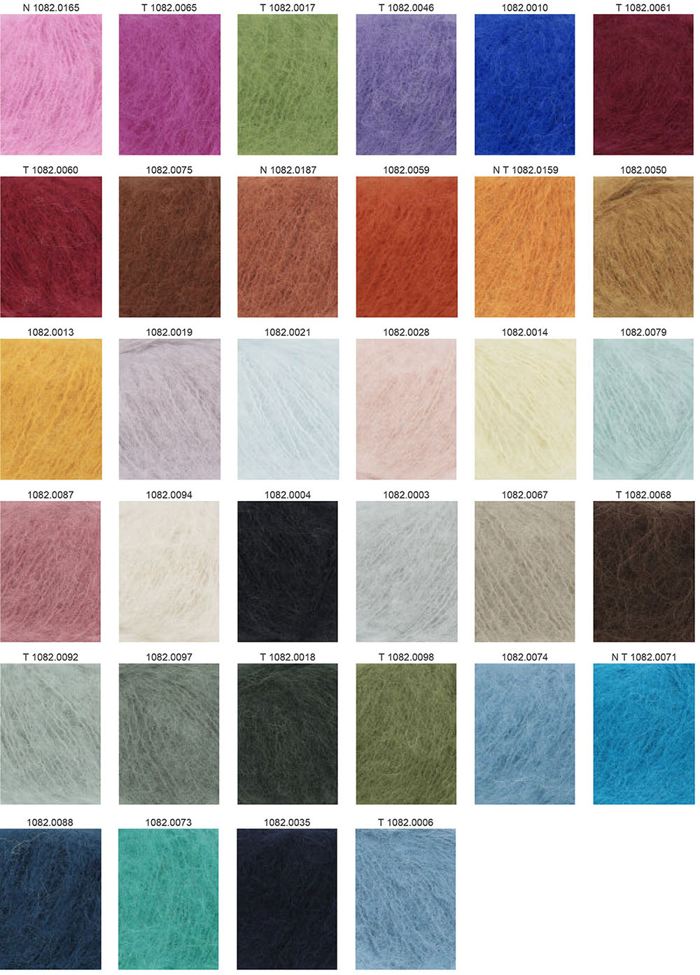 Suri Alpaca Lang Yarns Farbkarte