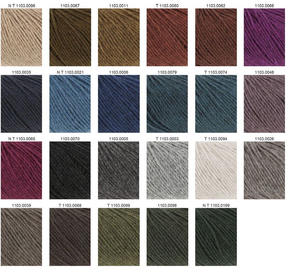 Yak Lang Yarns Farbkarte