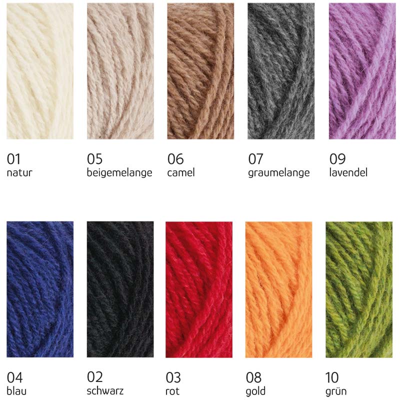Eco Cashmere Austermann Farbkarte