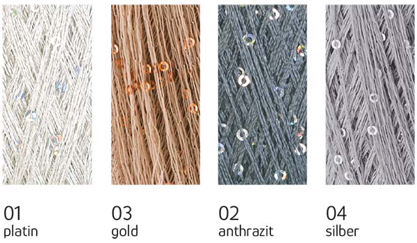 Pailetten Austermann Farbkarte