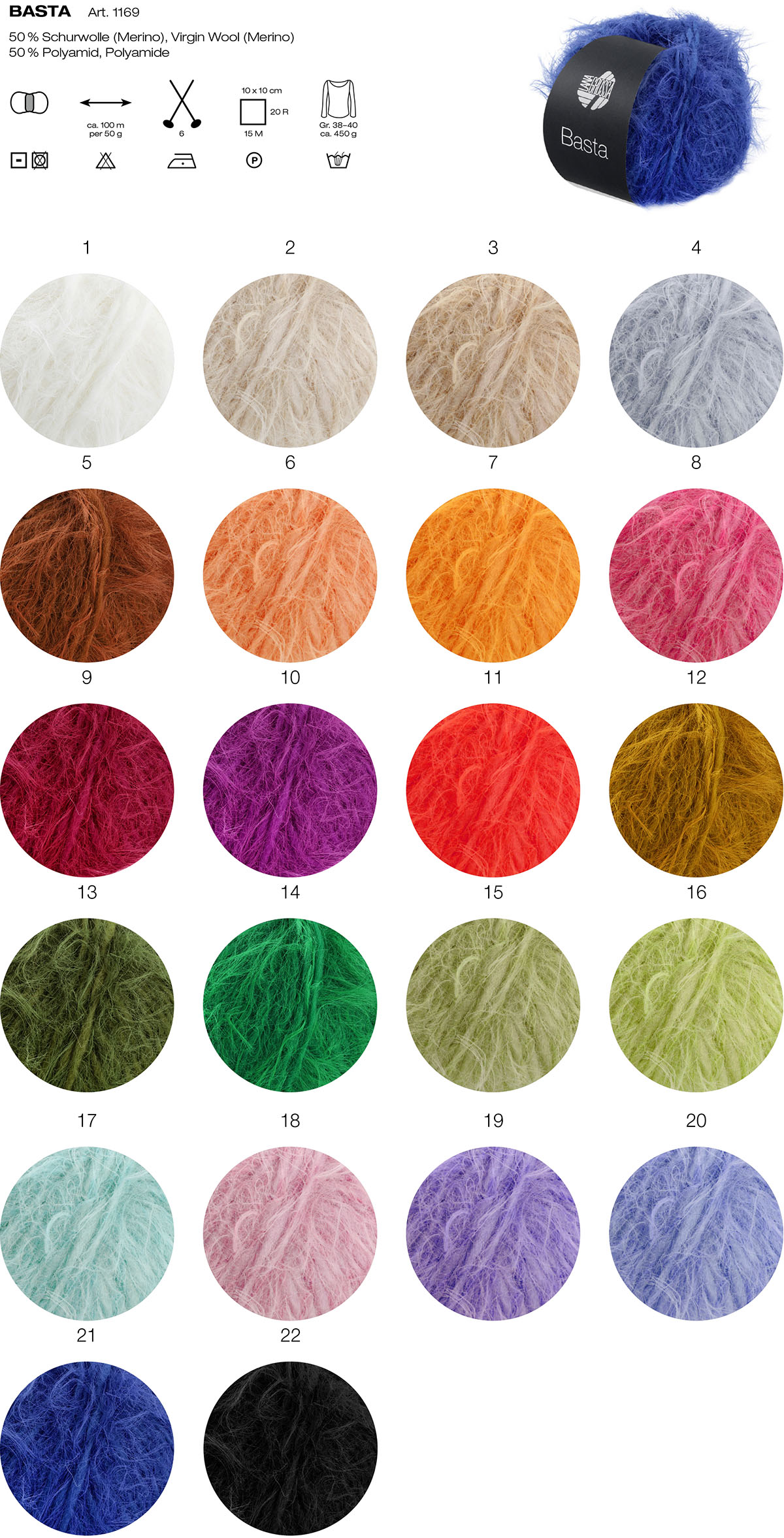 Basta Lana Grossa Farbkarte
