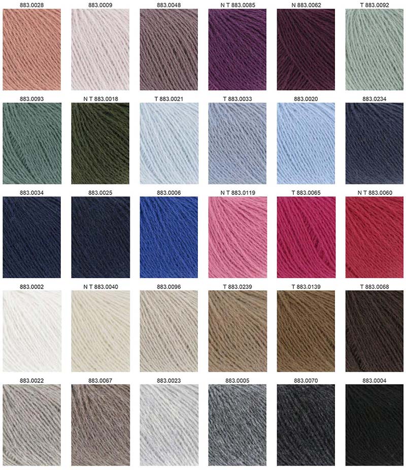 Cashmere Lace Lang Yarns Farbkarte