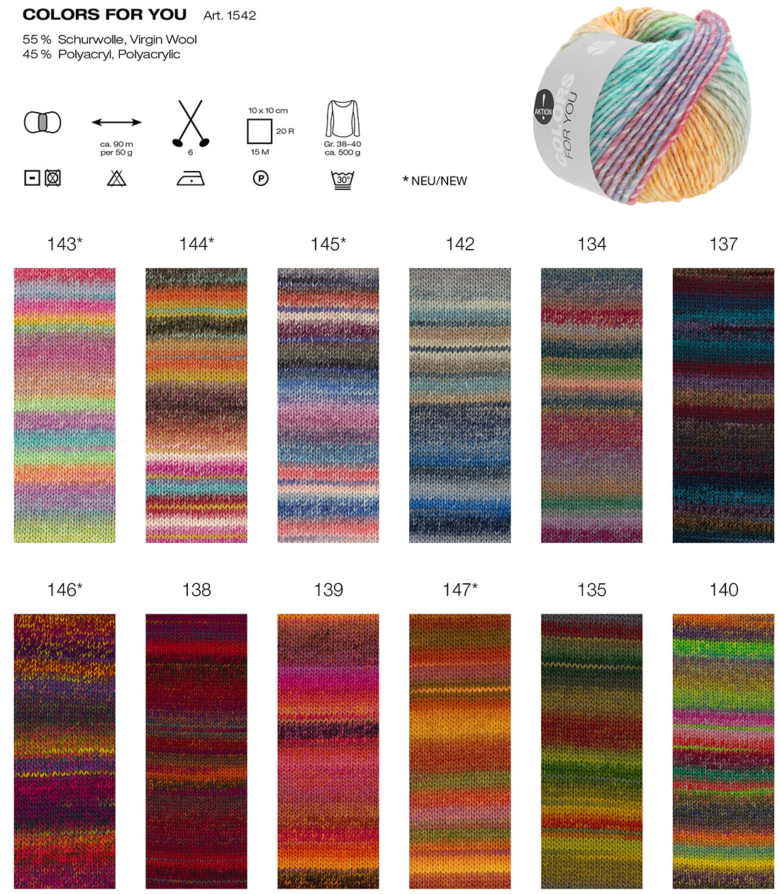 Colors For You Farbkarte Lana Grossa