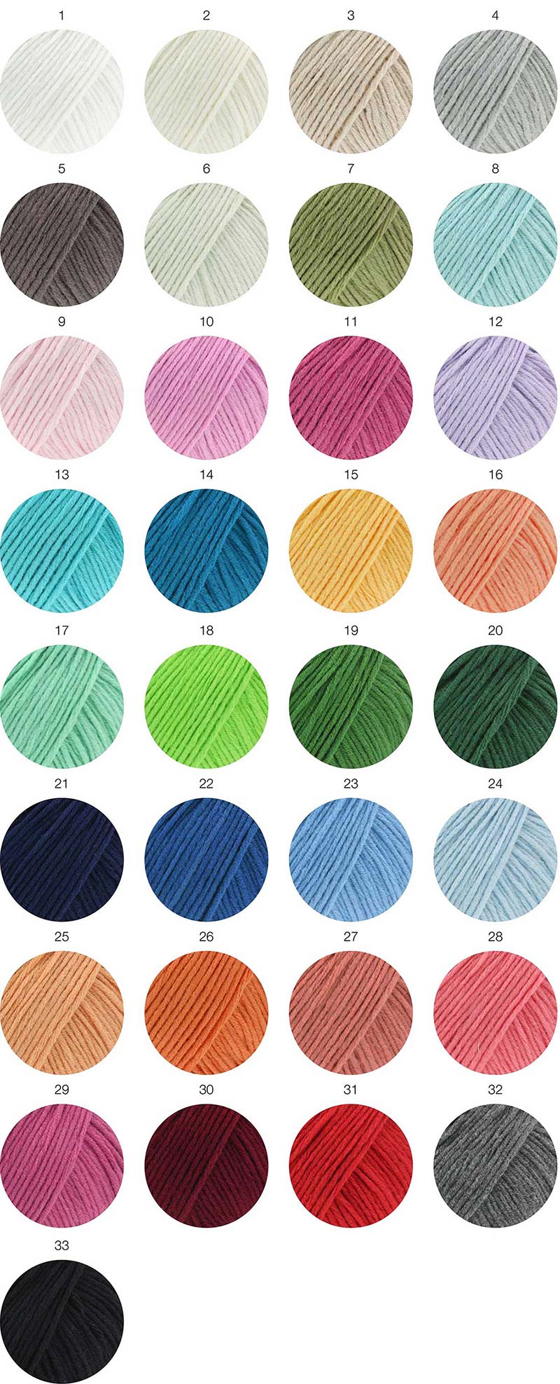 Cotton Light Lana Grossa Farbkarte