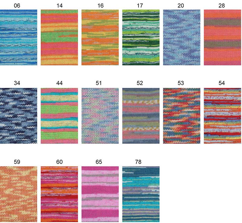 Handarbeitsgarn Color Lang Yarns Farbkarte