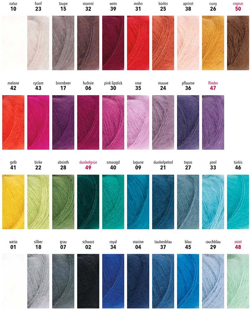 Kid Silk Austermann Farbkarte