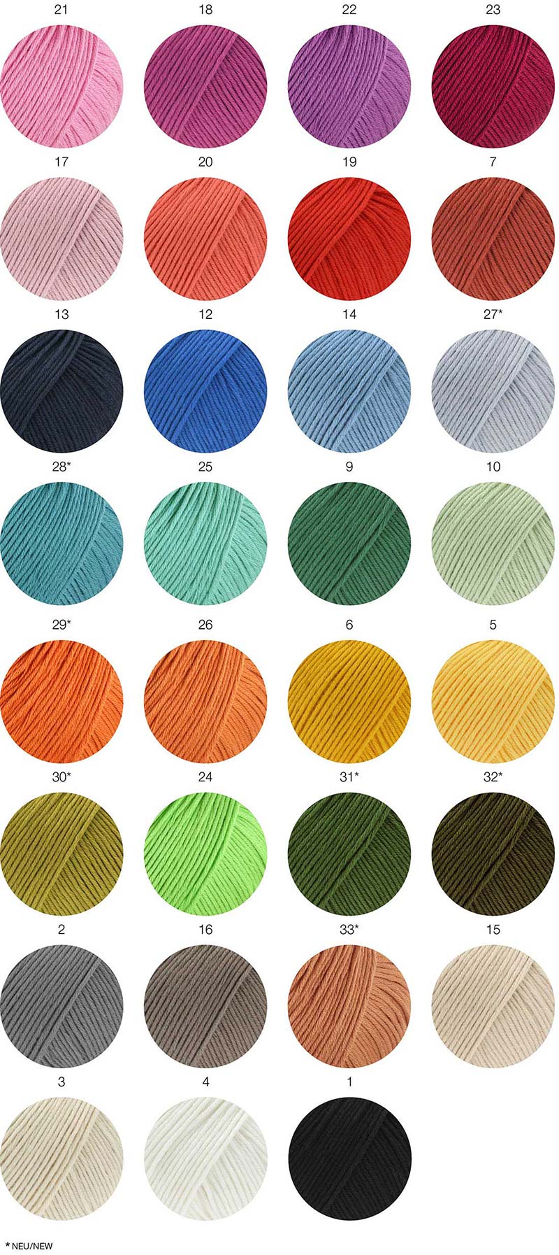 Landlust Baumwolle Farbkarte Lana Grossa