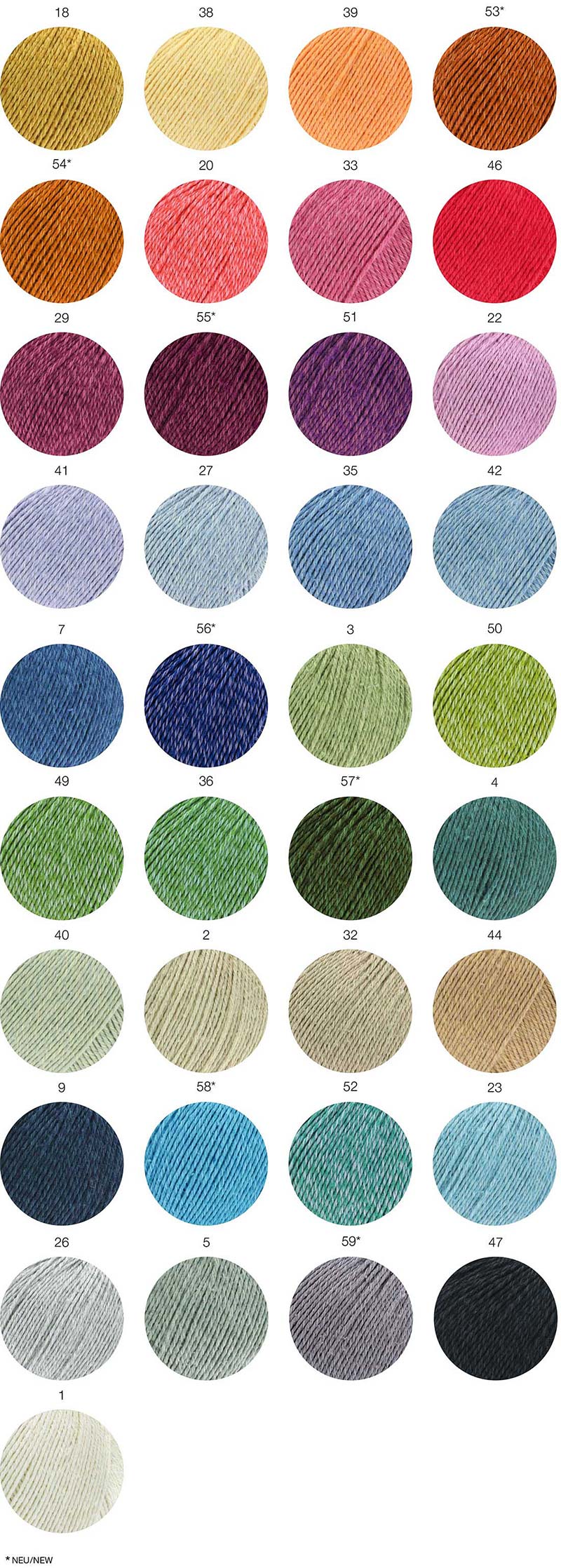 Landlust Sommerseide Farbkarte Lana Grossa