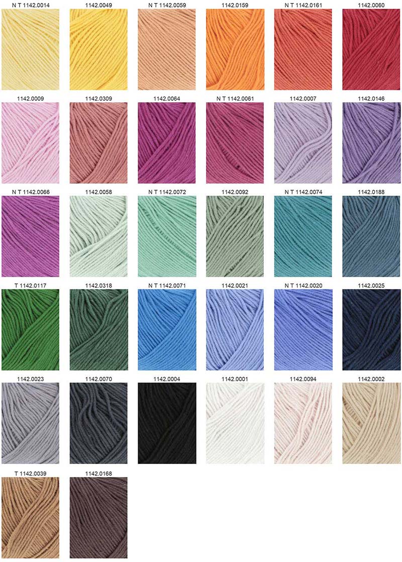 Oceania Lang Yarns Farbkarte