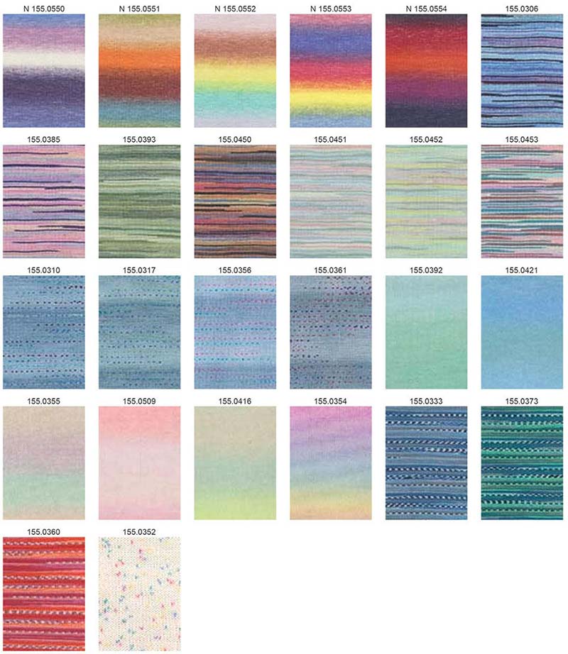 Merino 200 Bebe Color Lang Yarns Farbkarte