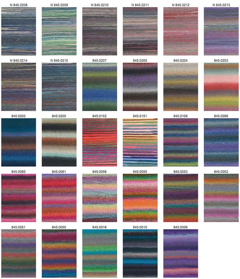 Mille Colori Baby Lang Yarns Farbkarte