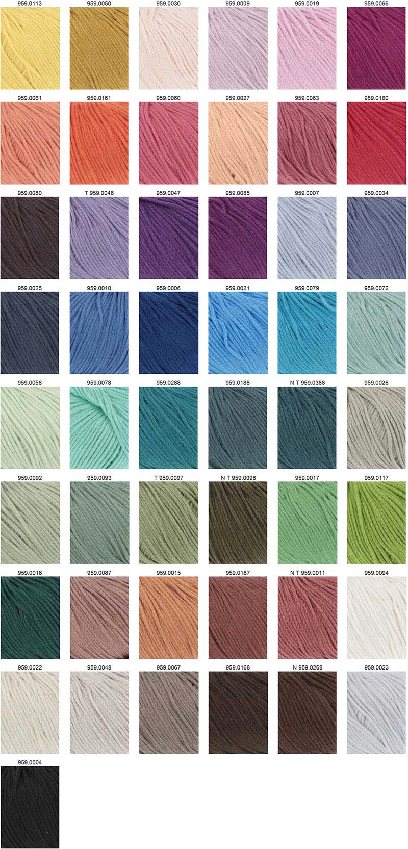 Norma Lang Yarns Farbkarte