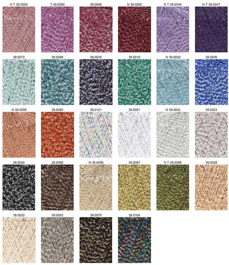 Paillettes Lang Yarns Farbkarte