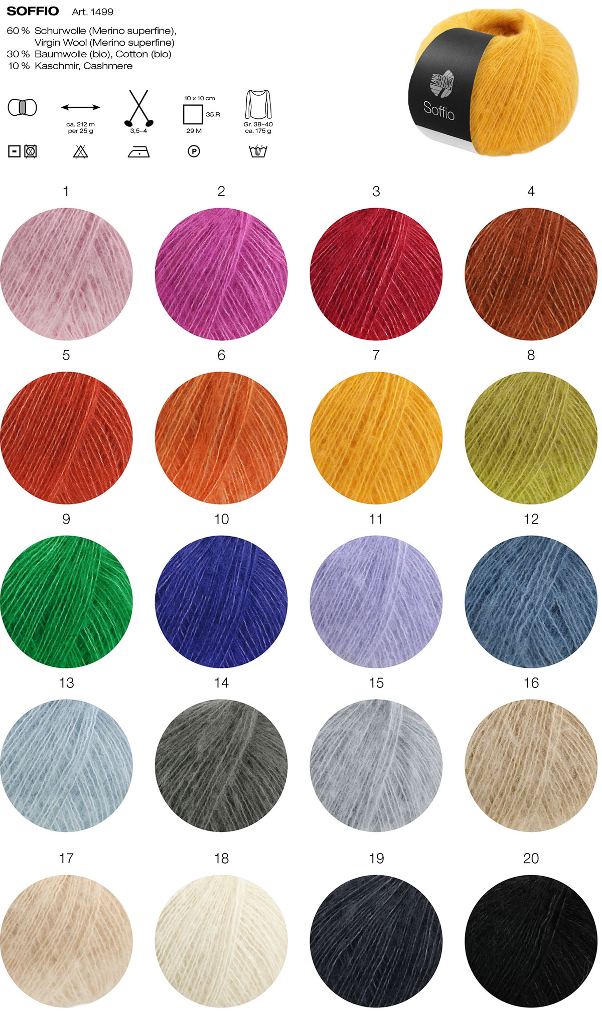 Soffio Farbkarte Lana Grossa