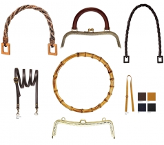 Taschengriffe, Taschenböden und Verschlüsse