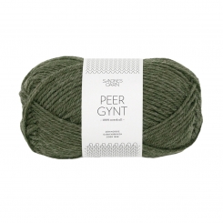 Peer Gynt Sandnes Garn 9572 Mork Gronn Melert