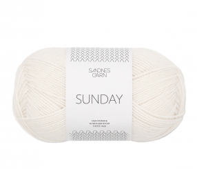 Sunday Sandnes Garn 1001 Optisk Hvit