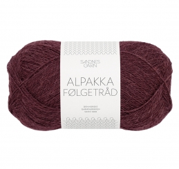 Alpakka Folgetrad Sandnes Garn 4372 Dyp Burgunder