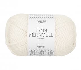 Tynn Merinoull Sandnes Garn 1002 Hvit