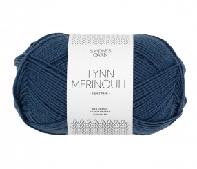 Tynn Merinoull Sandnes Garn 6062 Mork Bla