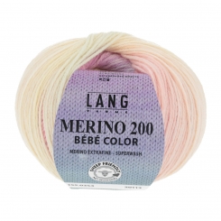 Merino 200 Bebe Color Lang Yarns 354 BUNT ROSA/BLAU/GELB