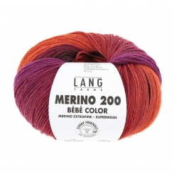 Merino 200 Bebe Color Lang Yarns 554 Orange/Rot/Viola