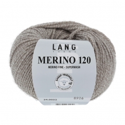 Merino 120 Lang Yarns 052 WEISS/BEIGE MOULINÉ