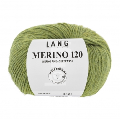Merino 120 Lang Yarns 297 HELL OLIVE  MÉLANGE