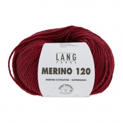 Merino 120 Lang Yarns 562 Dunkelrot Melange