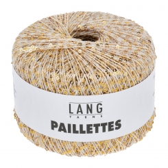 Paillettes Lang Yarns 02 Weiß/Gold