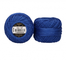 Anchor Perlgarn Stärke 8 - 10g 147 Kobaltblau
