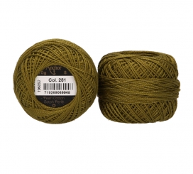 Anchor Perlgarn Stärke 8 - 10g 281 Oliv