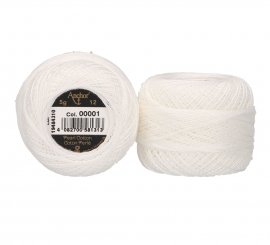 Anchor Perlgarn Stärke 12 - 5g 1 Weiss