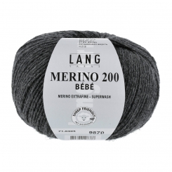 Merino 200 Bebe Lang Yarns 405 DUNKELGRAU MELANGE