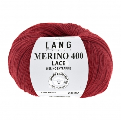 Merino 400 Lace Lang Yarns 061 ROT MELANGE