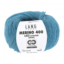 Merino 400 Lace Lang Yarns 378 Türkis Melange