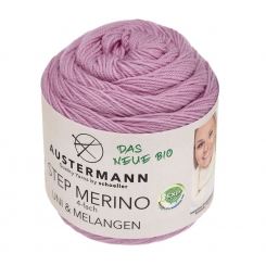 Step Merino 4-fach Uni & Melange Austermann 1003 magnolie
