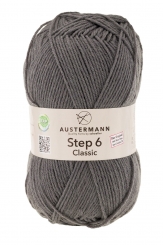 Step 6-fach Classic Uni 150g Austermann 6037 grau meliert
