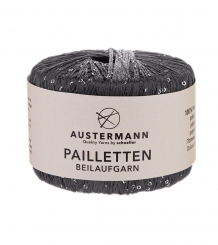 Pailletten Beilaufgarn Austermann 02 anthrazit