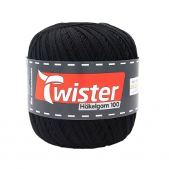 Twister Häkelgarn 100g-Knäuel 90 SCHWARZ