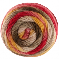 Colorato Lana Grossa 07 Hellrot/Gelb/Beige/Khaki/Umbra/Tomatenrot