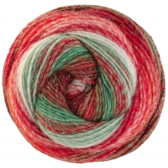 Christmas Edition (Lurex) Lana Grossa 117 Grünrot/Graugrün/Leuchtend-/Hell-/Tomaten-/Dunkelrot/Ecru versc