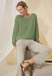 Strickset Pullover im Strukturmuster Cotton Silk 