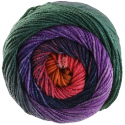 Cool Wool Big Color Lana Grossa 4037 Waldgrün/Violett/Nachtblau/Pink/Himbeer/Orange/Oliv