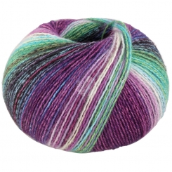 Gianna Lana Grossa % - 08 Türkis/Grün/Rot-/Blauviolett/Rosé/Weiß